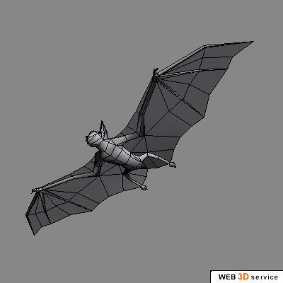 Low poly bat 3d model - click to buy