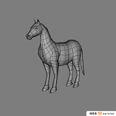 Low poly horse 3D model - click to buy