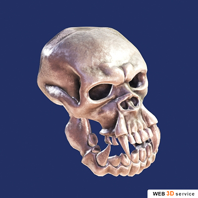 monster skull 3d model - click to buy