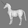 low poly unicorn 3d model
