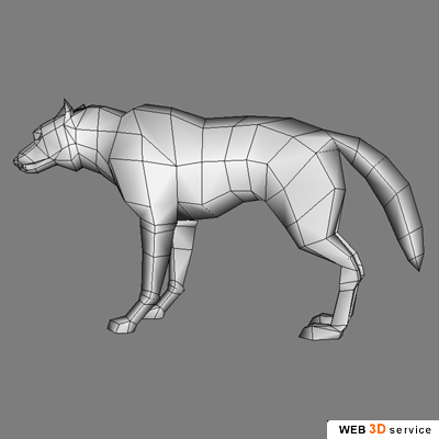 Low poly Wolf 3d model - click to buy