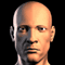 Male head 3D model