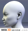 Female head 3D model