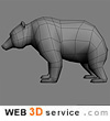 Low poly Bear 3D model