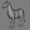 Low poly Horse 3D model