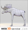 Low poly moose 3d model