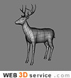 Low poly deer 3D model