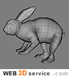 Low poly rabbit 3D model